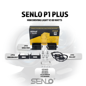 Original SENLO P1 Plus Mini Driving Light V2 80 Watts MDL for Motorcycles Cars - Auxiliary Light Fog Light 6 MONTHS WARRANTY