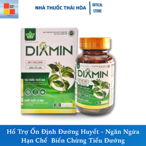 Viên Diamin. Hổ Trợ Ổn Định Đường Huyết - Giúp Ngăn Ngừa Biến Chứng Tiểu Đường. Hộp 30 Viên Nang