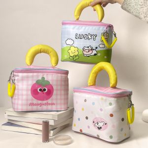 SELENAAL  Large Capacity Nylon Toiletry Bag Waterproof Cartoon Skincare Storage Bag Aesthetic Multi Purpose Handbag Women