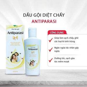 Dầu Gội Diệt Chí Antiparasi 3in1 100ml | Cho Bé Và Người Lớn Sạch Chấy Chí Giảm Ngứa Da Đầu Dịu Nhẹ