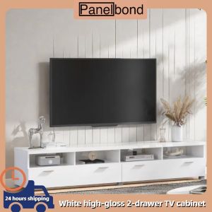Panelbond TV Cabinet6ft Modern TV CabinetBedroom TV  Storage Cabinet /Living Room TV Cabinet Wall Cabinet with Two Large Drawers to Hold 65 Inch TV