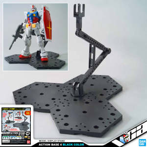⭐ BANDAI GUNPLA ACTION BASE 4 BLACK MODEL ACTION FIGURE DISPLAY STAND VCA GUNDAM SINGAPORE