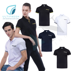 Polo Shirt Men Short Sleeve Women Anti Bacterial & Anti Odor Ultifresh UCP11 Microfiber Polyester t shirt Lengan Pendek Baju Lelaki