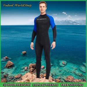 Vodool Men Diving Skin Clothes Cold Proof Sunscreen Snorkeling Surfing Swimsuit with Zipper Elastic Anti-scratch Water Sports Equipment