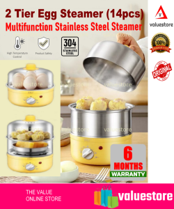 Egg Steamer Multifunction Food Steamer 2 Tier Stainless Steel
