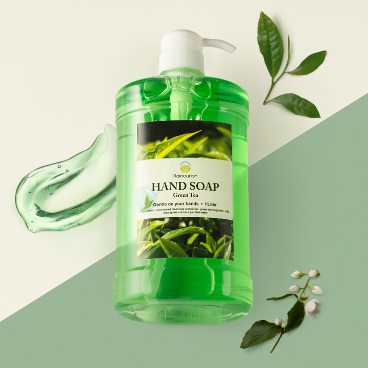 Rainourish Green Tea Hand Soap 1 Liter Refillable Pump Bottle Lazada PH