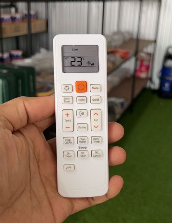 รีโมทแอร์ Samsung Singer ปุ่มเหมือนกันแทนกันได้ พร้อมถ่าน | Lazada.co.th