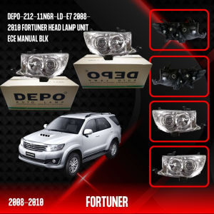 FORTUNER HEAD LAMP DEPO-212-11N6R-LD-E7 2008-2010 UNIT ECE MANUAL BLK LEFT/DRIVER SIDE