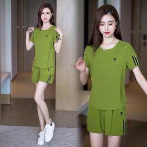 Fashion Casual Sports Set Womens Summer Thin New Short Sleeved Shorts Two-piece Set
