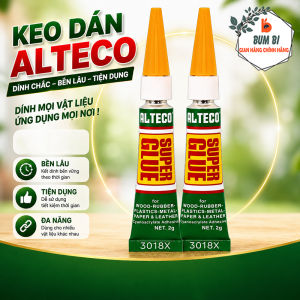 Combo Tuýp Keo Dán Siêu Dính Super Glue Alteco 2g Nhỏ Gọn Chai Keo Dán Đa Chất Liệu Chuyên Dụng Cho Đồ Dùng Gia Đình