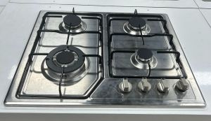 4-Burner Built-In Gas Cooktop with Anti-Melt Metal Knobs & Easy-Clean Surface | Durable Commercial Grade