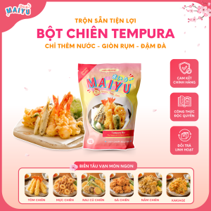 [CHÍNH HÃNG] Bột Chiên Tempura MAIYU 450gr - Trộn Sẵn Chỉ Cần Thêm Nước - Giòn Rụm Ráo Dầu