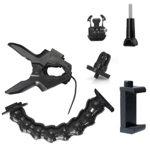 Long Arm Clip Clamp Mount Camera Accessories Flexible Clamp Mount Gooseneck Mount Gooseneck Stand for Action Camera