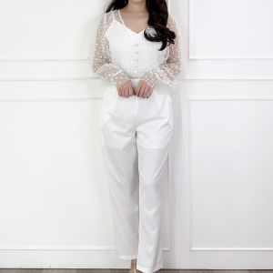 SV 6502 - Ziolla Polka Set Jumpsuit | Silvervogue | Set Jumpsuit Pakaian Wanita