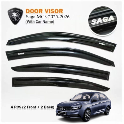 Cara Pasang Door Visor Saga MC3 Tanpa Rosakkan Tint Tingkap