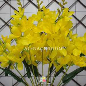 BUNGA ARTIFICIAL ANGGREK KAIN K9 SL B8125 BUNGA PLASTIK DEKORASI RUMAH WEDDING