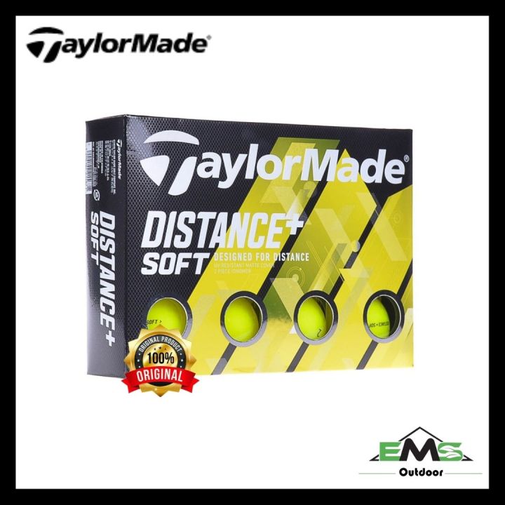 TaylorMade Distance + Soft (2020) Golf Ball YELLOW COLOUR (New