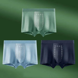 A4QUT 3Pcs กางเกงใน บ็อกเซอร์ชาย โมดัล ชุดชั้นใน ชุดชั้นในสำหรับผู้ชาย แฟชั่น ระบายอากาศได้ บ็อกเซอร์แบบไม่มีรอยต่อ ชาย