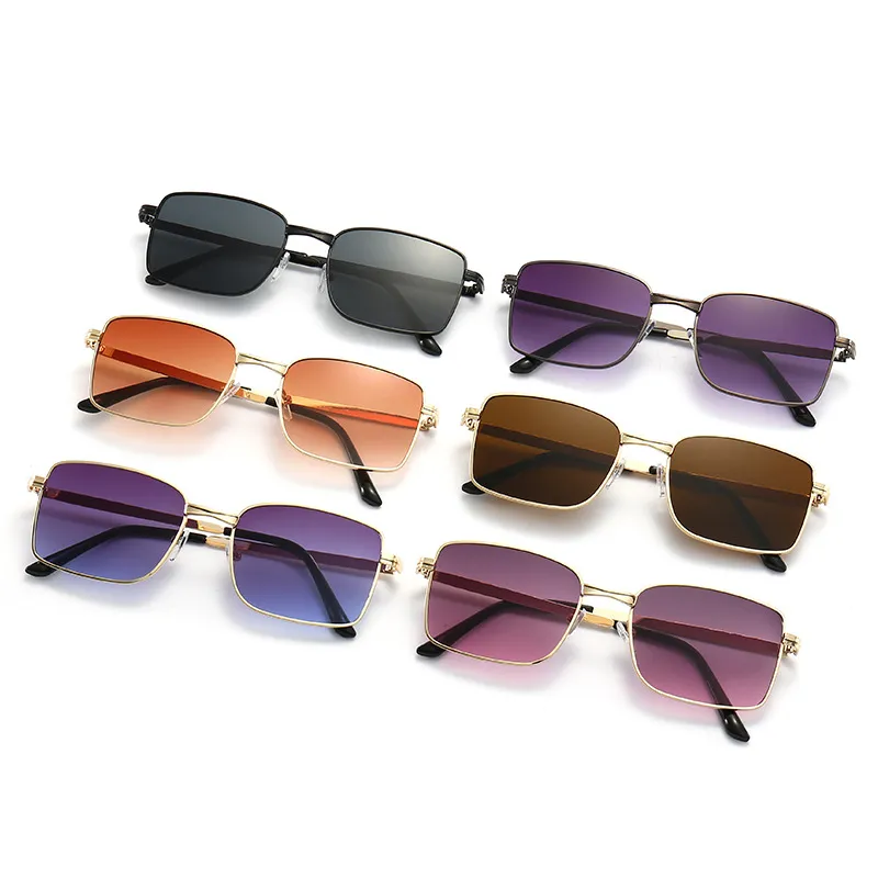 Retro Sunglasses Square Fashion Eyeglasses High -definition Anti-UV  Radiation Glasses Men and Women Driving Goggle Summer Shades