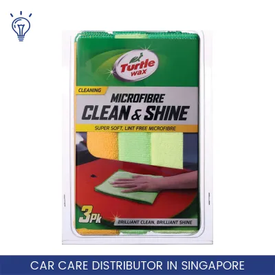 Turtle Wax Clean & Shine Detailing Cloth (Pack of 3) TW135 / High Quality / Super Soft Lint-Free Microfibre / Cleaning Polishing Waxing / Kitchen Home or Car