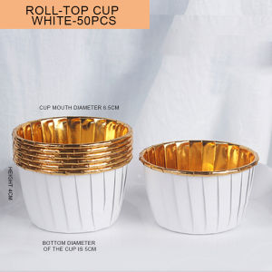 50PCS 3oz Coating Process Disposable Cake Paper Tray Cupcake Sweetmeats Liner Bakeware Baking Cup Mold