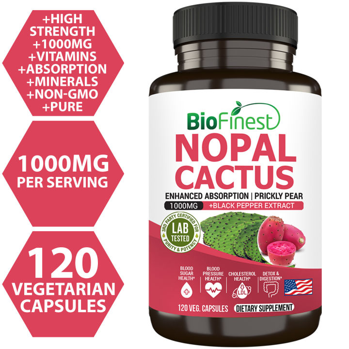 Biofinest Nopal Cactus 1000mg Supplement High Strength Fast