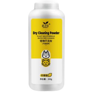 SKISOPGO Pet Dry Cleaning Powder Dog Cat Puppy Dry Cleaning Powder 260g Bathing Washing Anti Tick And Fleas