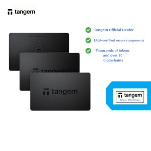TANGEM Crypto Wallet 3-Pack - Trusted Cold Storage Hardware Wallet | 100% Offline Bitcoin Ethereum NFT & altcoins Seedless phrases NFC 3-piece set
