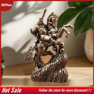 【COD】🔥🔥🔥 Home Decoration Crafts Brass Chinese God Of Wealth Riding Horse Guan Gong Statue Accessories Copper Office Desk Decor