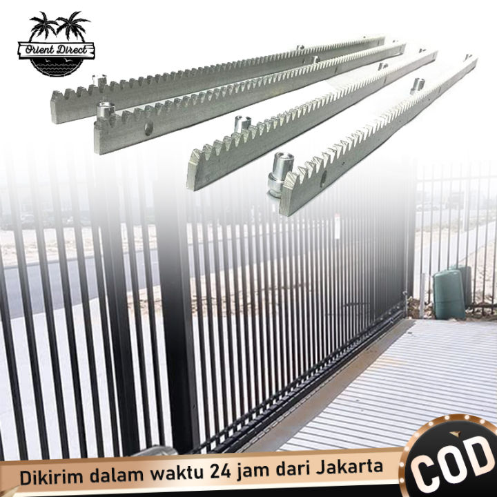 4pcs 1m Rel Pintu Geser Gear Rack Sliding Gate Rel Besi Mesin Pembuka Gerbang Geser Otomatis 8 Mm