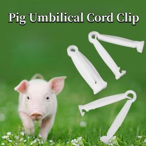 50/100/200 Pcs  Suckling Pig Umbilical Cord Clip Livestock Tool Hemostatic Clip  Pig Umbilical Clip Plastic Cord Clamp Sterile for Piglet Goat Cow