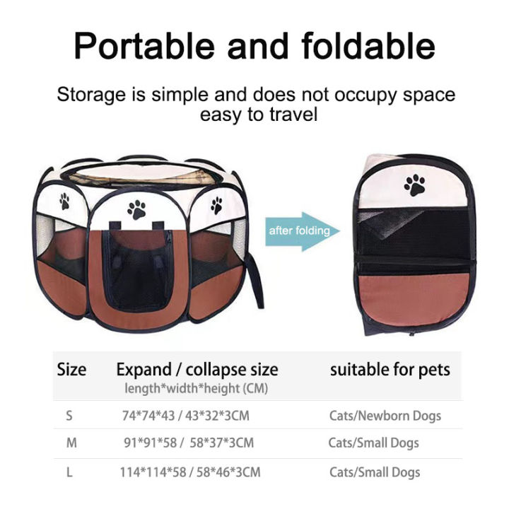 🔥[Ready-Stock]Cat Tent Folding Cat House Cat Cage Portable Outdoor ...