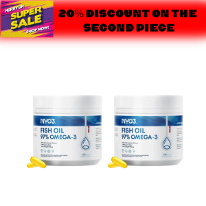 Original quality goods [NYO3 97% Omega 3 Fish Oil Softgels 1500mg] 120 Softgels Maintain cardiovascular and cerebrovascular healthimprove brain performance and memory reduce joint inflammation