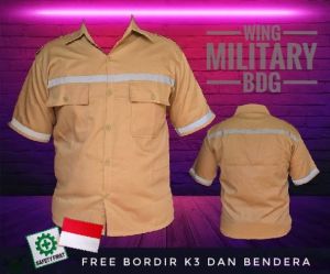 KEMEJA SAFETY LENGAN PENDEK SCOTLIGHT FREE EMBLEM BORDIR