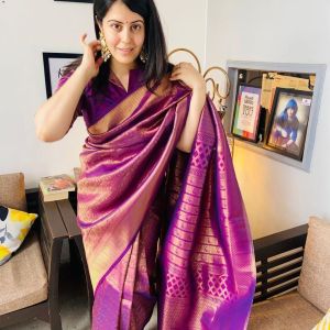 [Pre Order] 1 Minute Ready To Wear / Normal SOFT LICHI SILK Saree ~ Delivery Lead Time : 10 days