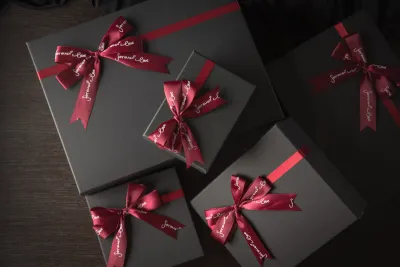 rectangle black color gift box set gift packaging box Valentines giftbox / 黑色礼物盒 长方形礼盒套装 kota hadiah berwarna hitam