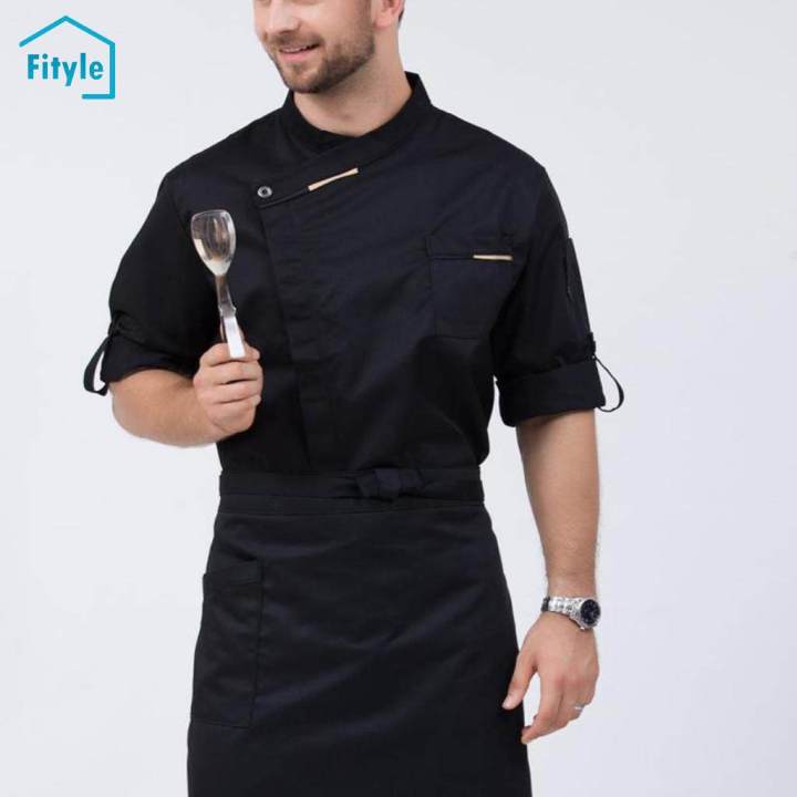 Fityle Men Women Chef Coat Hotel Jacket Cooking Uniform Restaurant Workwear  Lazada PH