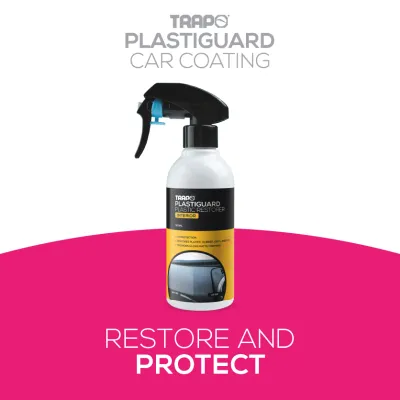 Trapo Plastiguard Plastic Restorer / Car Interior Exterior Plastic Restorer Refurbishment Agent / Detailing Car Care Product Car / Plastic Restoration Solution Cleaner