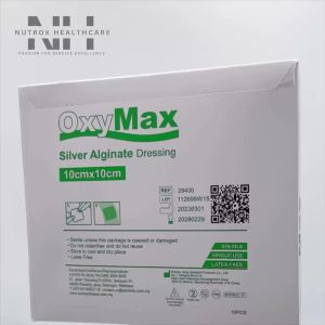 Ready stock🇲🇾Silver Alginate Dressing Size:10cm x 10cm (1 BOX) 10pcs Alginate Fiber Silver Compound Antibacterial