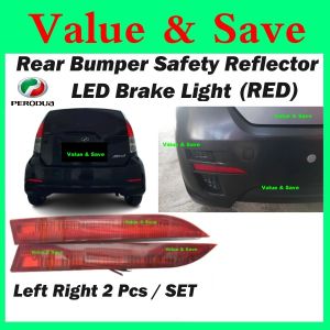 Perodua Myvi SE2 2008 - 2010 Led Brake Light Red Clear Cover Rear Bumper Reflector ( 2pcs/set )