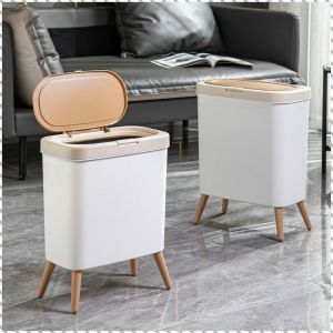 ถุงขยะ เปิดปิดอย่างแน่นหนา กล่องขยะ สปริง อเนกประสงค์ หรูหราเบาๆ มัลติฟังก์ชั่น สะดวก เท้าสูง