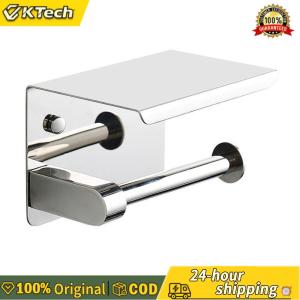 【Free Shipping】 Stainless Steel Toilet Paper Holder Wall Mounted Roll Paper Dispenser Punch-Free Paper Holder Rack for Bathroom Washroom