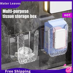 [Water]Hot Sale Freeshipping Nhựa treo tường mô hộp tự dính Punch miễn phí giữ khăn giấy lộn ngược tiết kiệm không gian Khăn ăn container phòng tắm