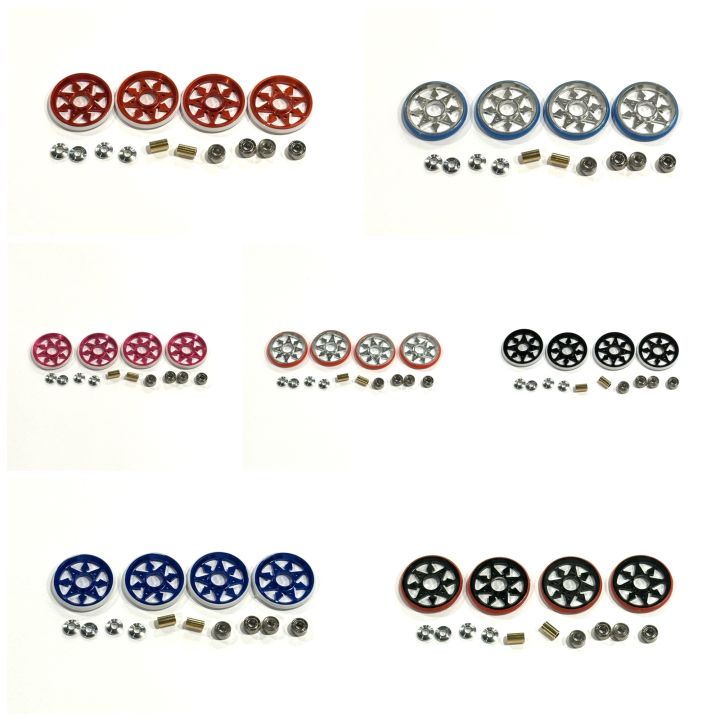 Jual Tamiya 95326 19mm Aluminum Rollers w/ Plastic Rings (Red