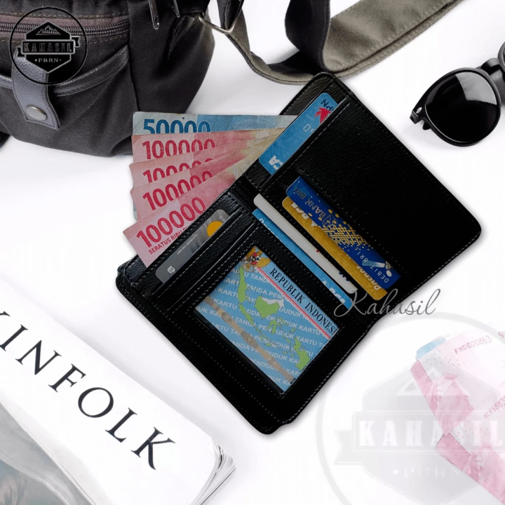 KAHASIL%20Dompet%20Lipat%20Pria%20Berdiri%203/4%20Tanggung%20Bahan%20Kulit%20PU%20Leather%20KHDP03%20-%20Image%206