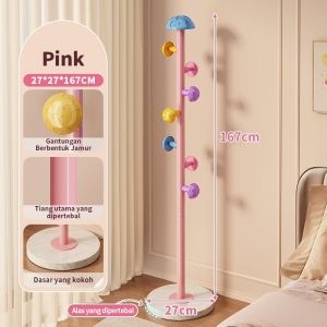 E-TIFE Gantungan Baju Hanger Mantel Besi Sederhana Rak Pakaian Vertikal Berdiri Di Lantai