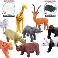 54 pieces of mini jungle animal toy set ValeforToy Realistic wild animal learning party boy girl child toddler forest small farm animal toy set. 