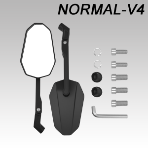 【T100 Free Gifts】Motorcycle Side Mirror v1 Carbon Fiber Design Blue Lens Anti-glare Rearview Alloy