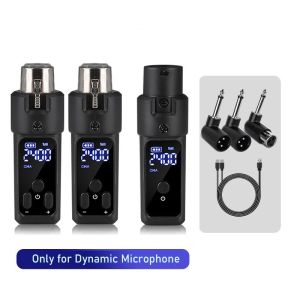 2.4GHz Wireless Microphone System XLR Adapter Wireless Transmitter Receiver for Dynamic Microphone/Guitar/Audio Mixer/PA System