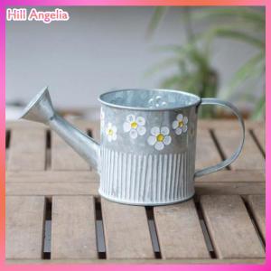 [Hill Angelia] Vintage Iron Flower Pot Desktop Flower Vase Plant Flowerpot Balcony Plant Bucket